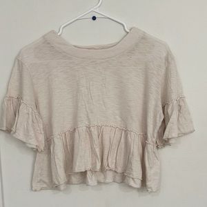 Aldtard State Cropped T shirt with Ruffles